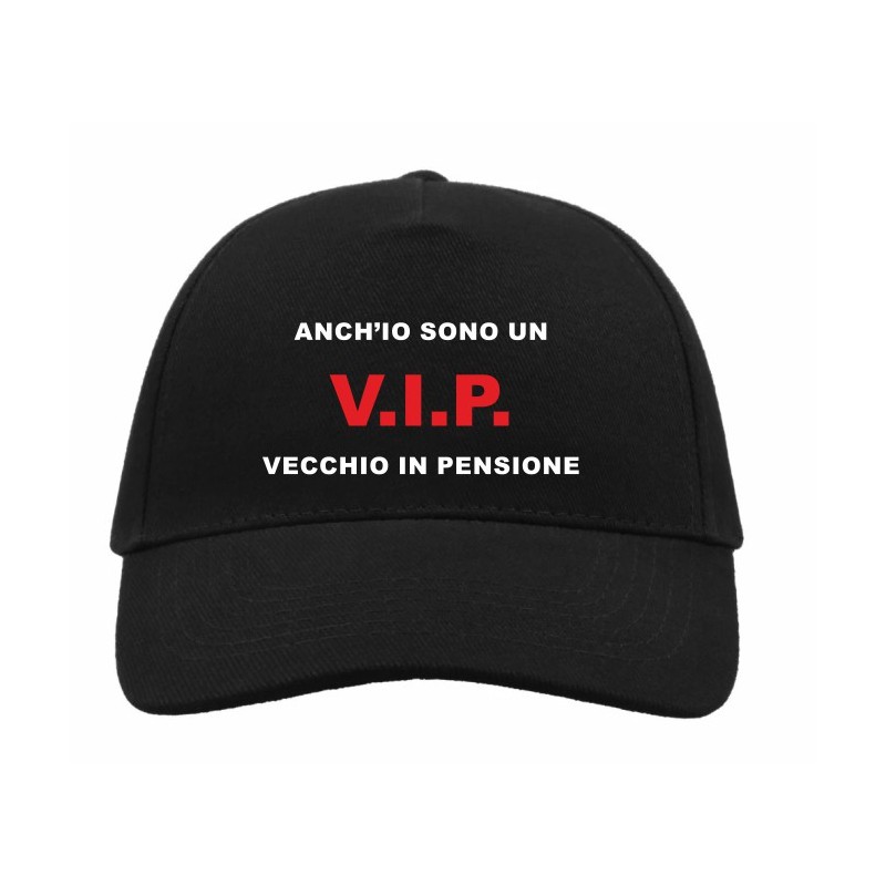 CAPPELLINO CON VISIERA ANCH'IO SONO UN VIP VECCHIO IN PENSIONE