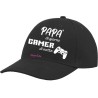 Cappellino nero con stampa papà gamer festa del papà