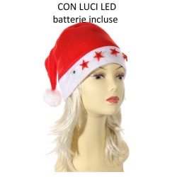 Cappello babbo natale con luci