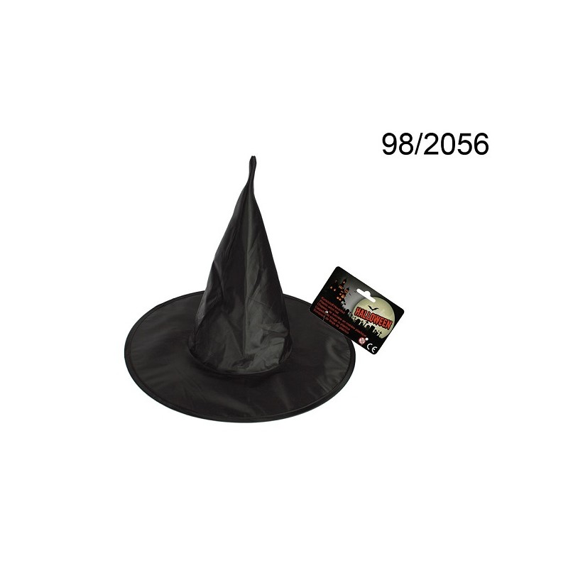 Cappello da strega in plastica ca. 42 cm, misura unica, con headecard, 12096/PALEAN 4029811359486