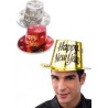 CAPPELLO HAPPY NEW YEAR IN CARTA METALLIZZATA COL.ASS. CON CARTELLINO/ETICHETTAMINIMO 24 PEZZI