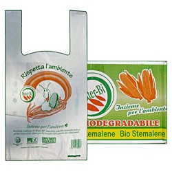 Cartone 500 borsa a strappo bianco  biocompost cm 23x45