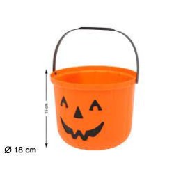 Cesto Zucca 15Cm in plastica halloween