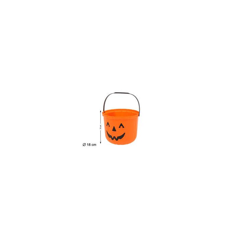 Cesto Zucca 15Cm in plastica halloween