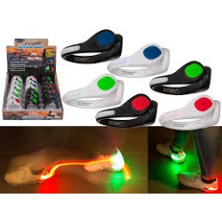 clip per scarpe in plastica con led cm 9x5,6 display 18 pz