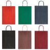 confezione 25 borsette shopper in carta colori assortiti cm 36x12x41