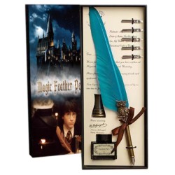 Confezione Penna Azzurra Ad Inchiostro Harry Potter