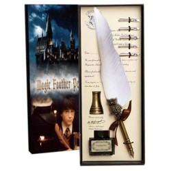 Confezione Penna Bianca Ad Inchiostro Harry Potter