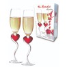 COPPIA FLUTES CON CUORE H.24 cm ORDINE MINIMO 2 COPPIE