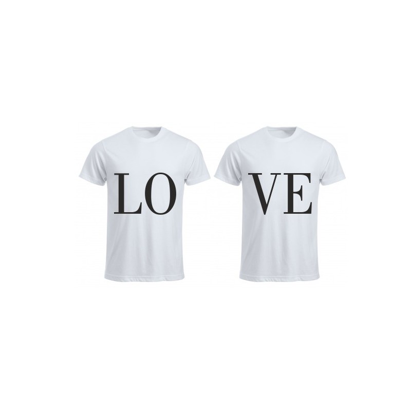 coppia t-shirt con frase love. taglie assortite S-M-L-XL-XXL PREZZO A T-SHIRT