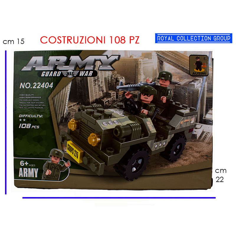 costruzioni build ompatibili army pz 108 cm 22x15