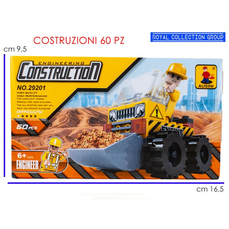 Costruzioni compatibili build ruspa pz 60 cm 16,5x9,5 cod 29201