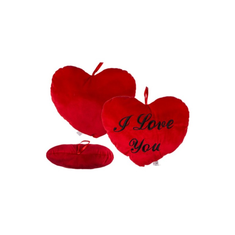 Cuore in peluche rosso, I love you, ca. 35 cm,