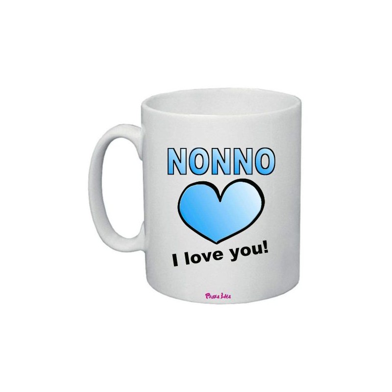 Tazza in ceramica nonno I love you cm 8x10