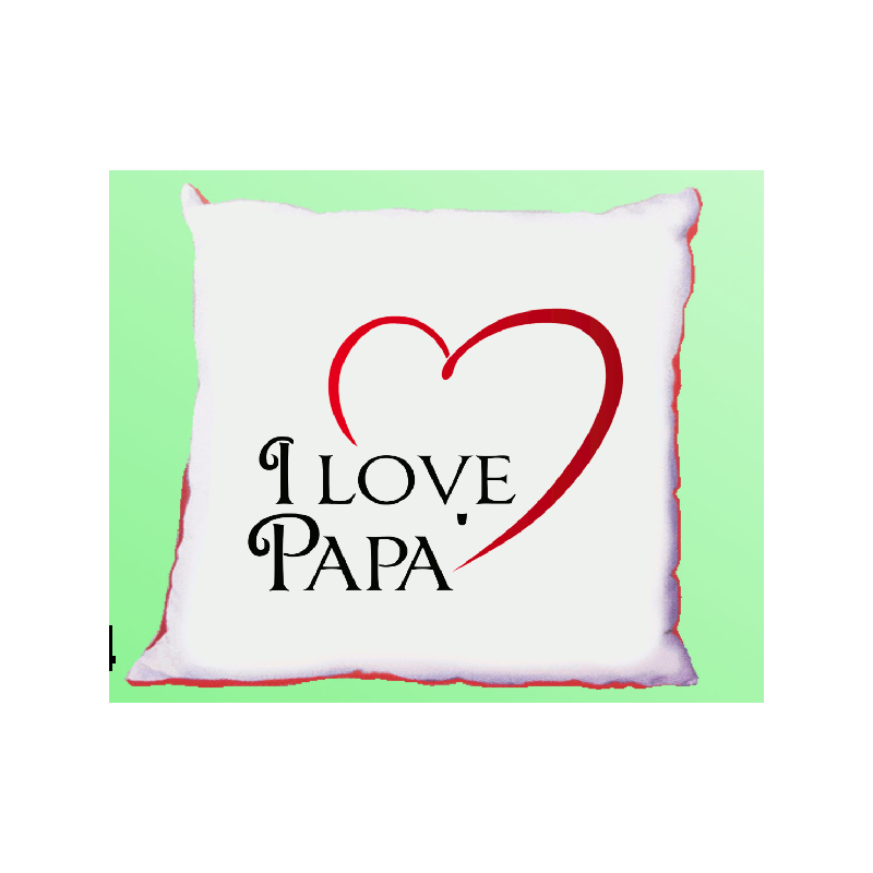 Cuscino 40x40 cm con frase: I love papà