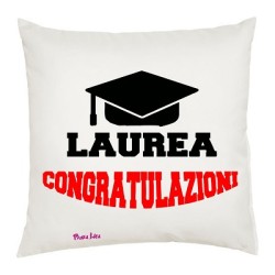 cuscino 40x40 con congratulazioni per la tua laurea