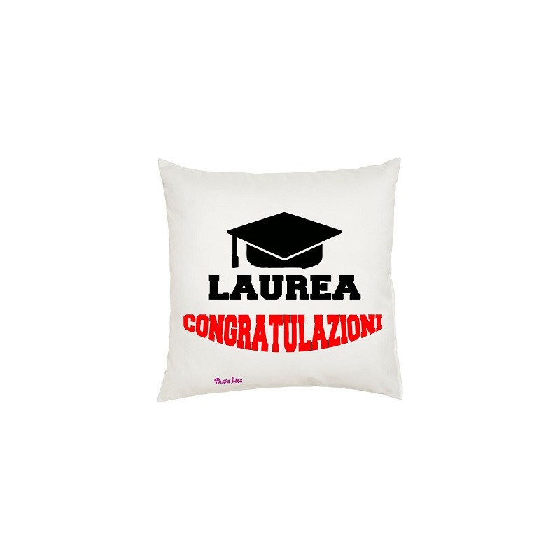 cuscino 40x40 con congratulazioni per la tua laurea