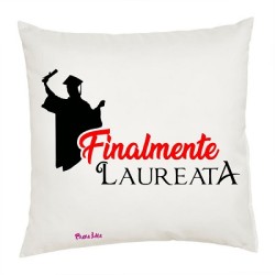 cuscino 40x40 laurea con dedica per lei