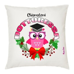 cuscino 40x40 laurea con scritta chiamatemi dottoresa