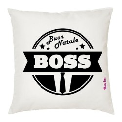 cuscino 40x40 natalizio con dedica al boss