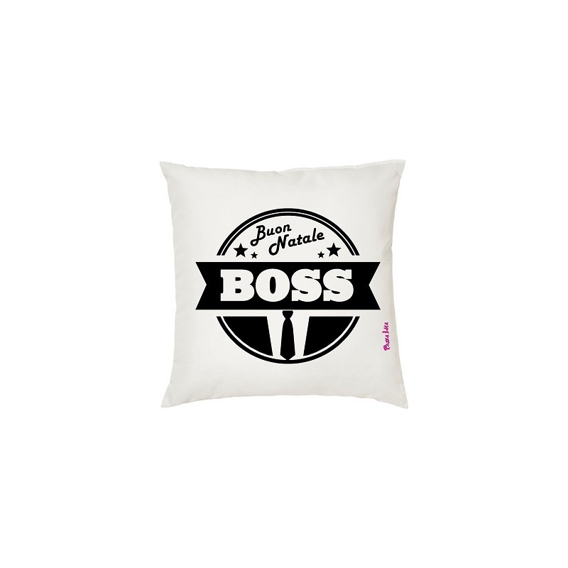 cuscino 40x40 natalizio con dedica al boss