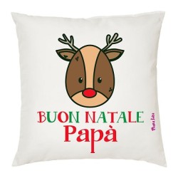 cuscino 40x40 natalizo con dedica al papà