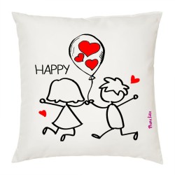 cuscino 40x40 san valentino con scritta happy