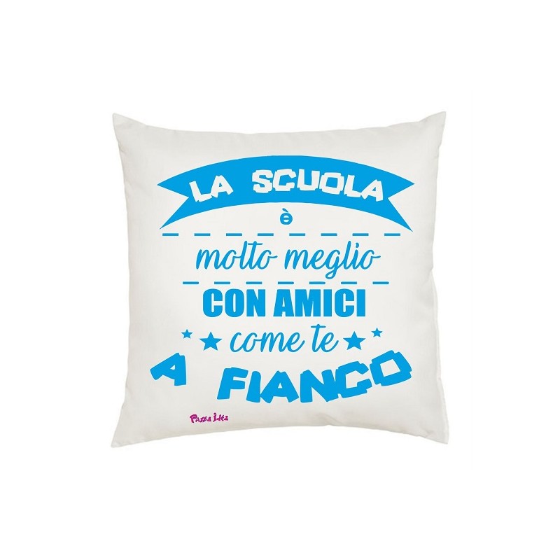 cuscino 40x40cm in poliestere con scritta amici