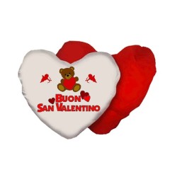 Cuscino a Cuore 40x40 personalizzato  con scritta BUON SAN VALENTINO