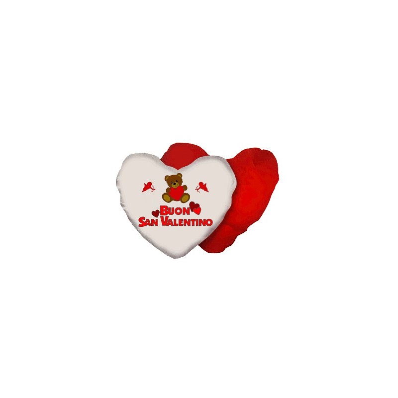 Cuscino a Cuore 40x40 personalizzato  con scritta BUON SAN VALENTINO