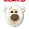 CUSCINO ORSO BIANCO LOVE cm 42×48 MADE IN ITALY