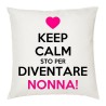 cuscino poliestere cm 40x40 keep calm sto per diventare nonna