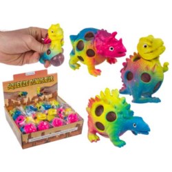 Dinosauro Squeeze, ca. 9 cm, 3 colori ass.,12 pz. per display