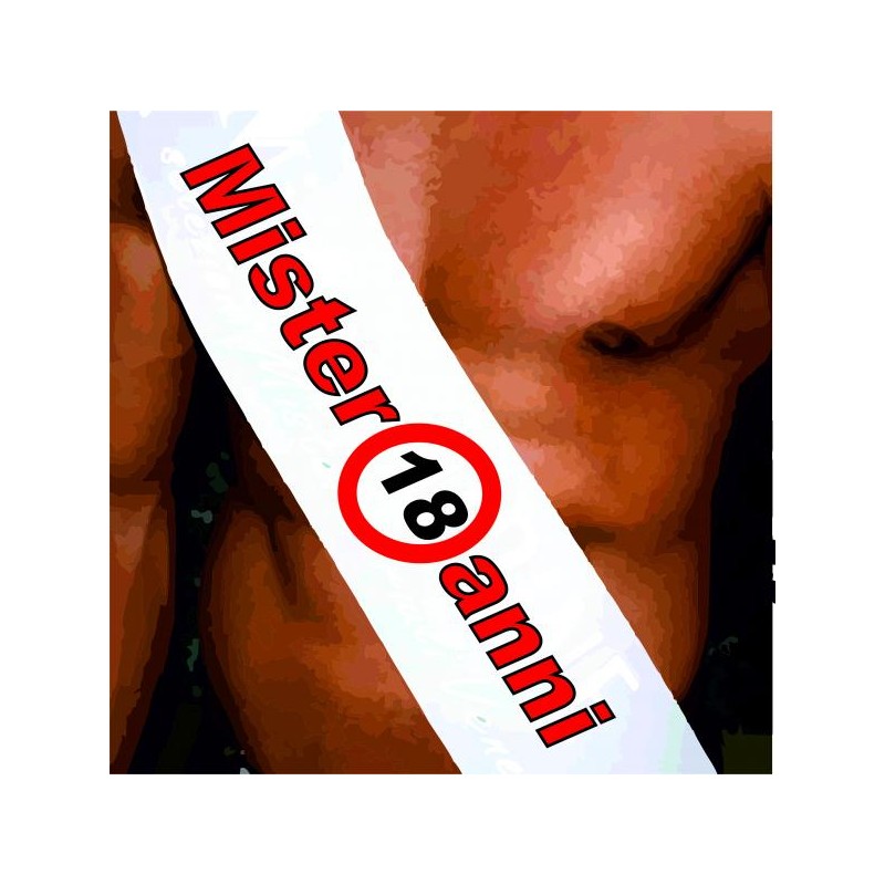 Fasce miss - mister personalizzate (mister 18 anni)