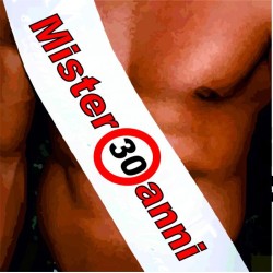 Fasce miss - mister personalizzate (mister 30 anni)