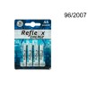  Pile Alkaline Mignon, Reflexx, AA, 1,5V, 4 pz. su blister