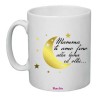 Tazza cm 8x10 in ceramica pazza idea con stampa mamma ti amo fino alla luna e oltre festa della mamma