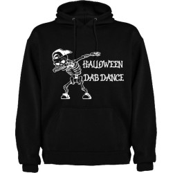 Felpa nera con cappuccio con stampa halloween dab dance