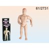 figura in plastica a ricarica, jerk off man, ca.13,5 cm, in confezione con headercard