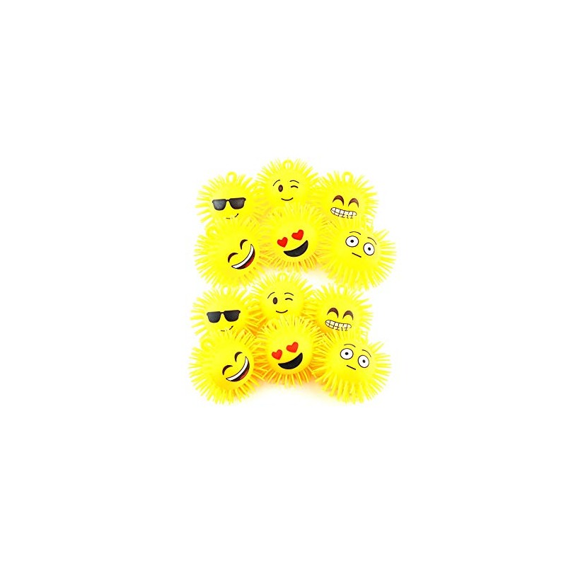 fluffy flashing ball smile con luce led