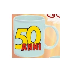 Tazza compleanno adulti 50 anni