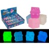 Giocattolo Fidget Pop, Cubo,fosforescente, circa 5 cm, 4 colori ass., 12 pz. per display