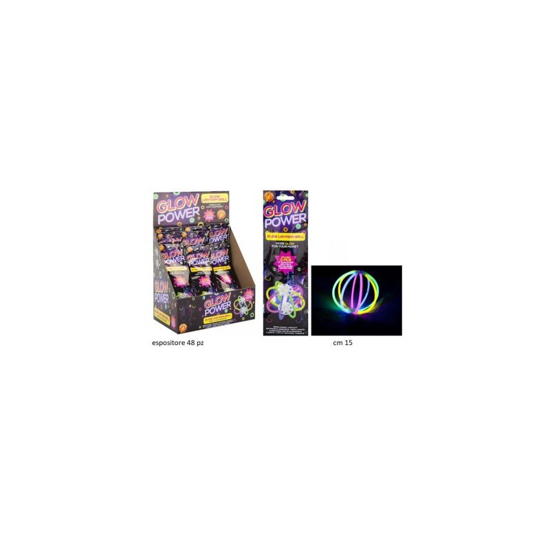 glow lanterne fluo  kit espositore con 48 blister