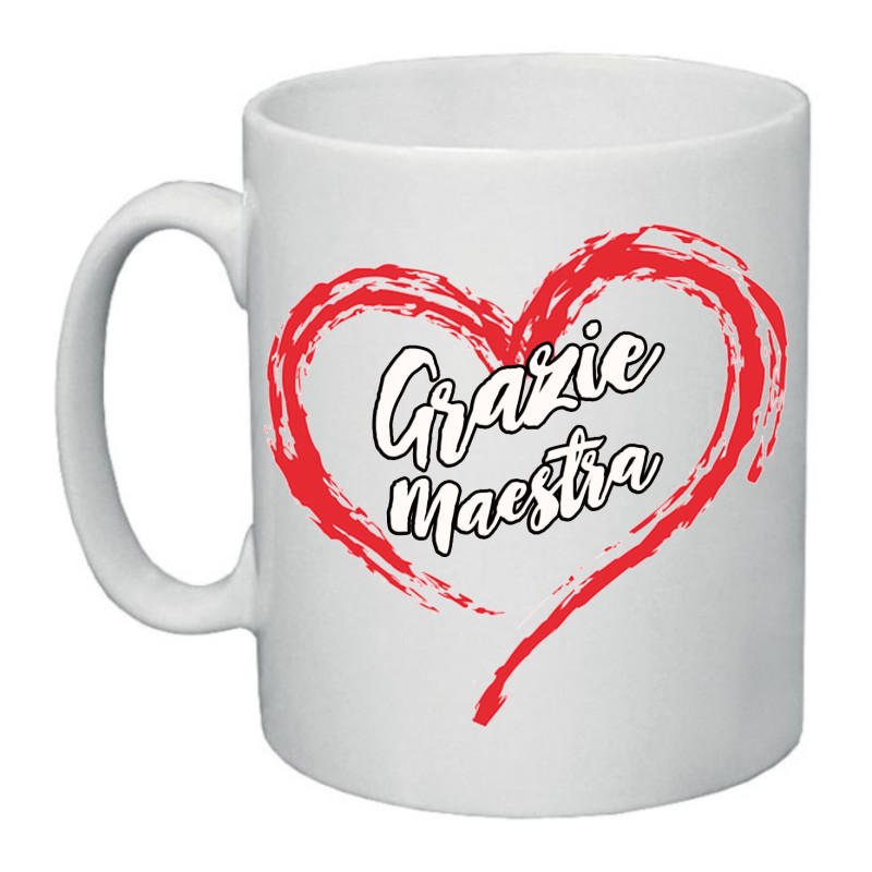 tazza con cuore Grazie Maestra