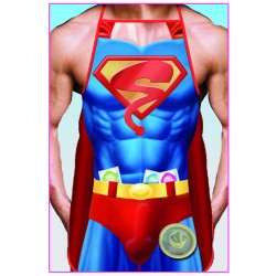 GREMBIULE SUPER BOY CON APPLICAZIONE MAXI PROFILATTICO