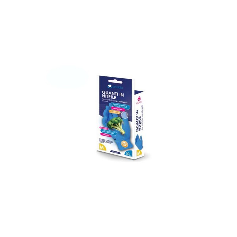 Guanti in nitrile box 10 pezzi misure S-M-L