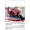 kit 100 Calendario moto gp carta pattinata lucida 6 pagine  cm 33x50 spazio per personalizzazione33,2x9,8 personalizzato con vo