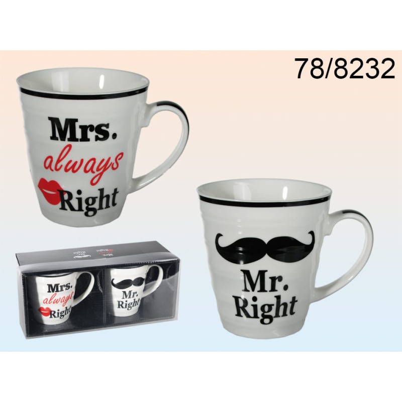 tazza doppio mr mrs cm 10x12