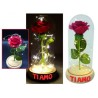 LAMPADA 20 LED “LA BELLA E LA BESTIA” CON APPLICAZIONE GLITTER H.22 cm