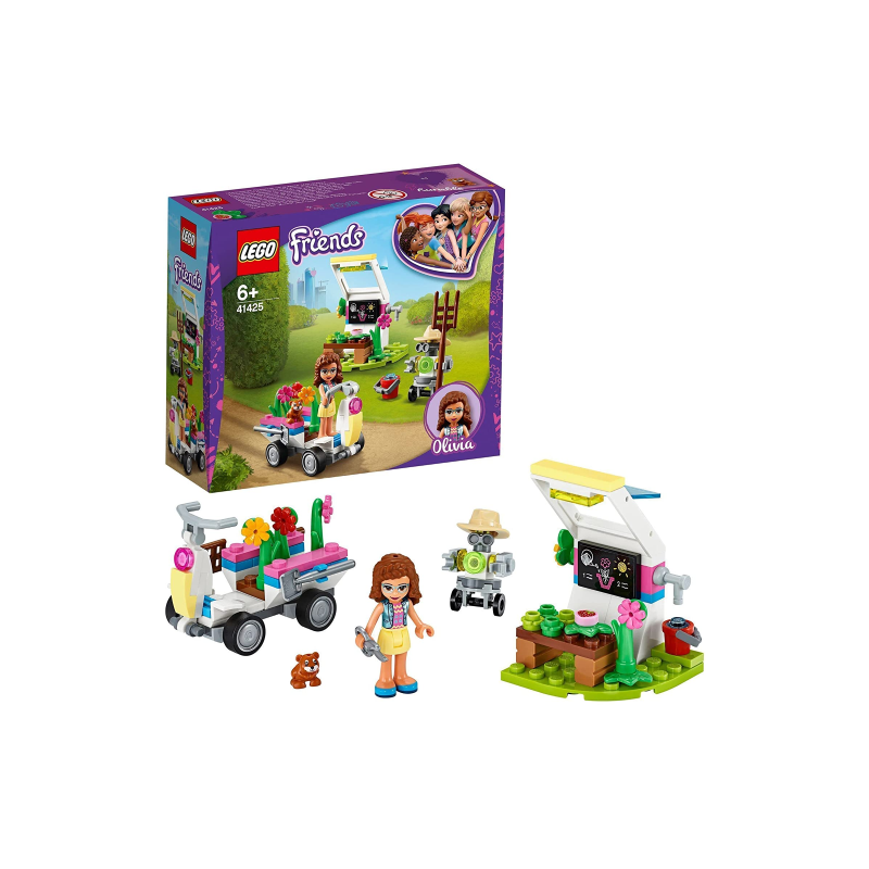 Lego Friends - Il Giardino dei Fiori di Olivia - Playset con gli Attrezzi, il Robot Zobo e il Veicolo Giocattolo - 41425